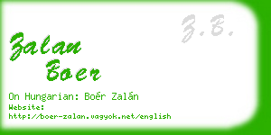 zalan boer business card